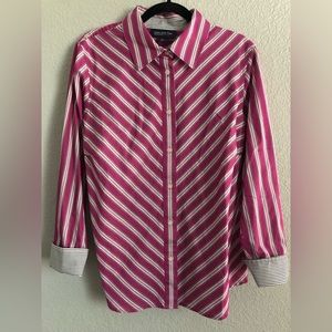 Jones New York! Pink/White/Black Shirt sz 1X